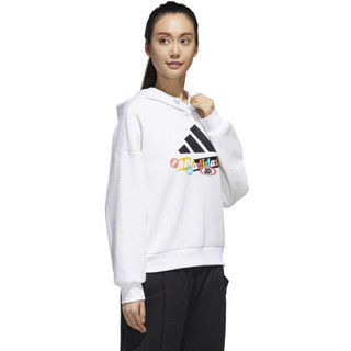 adidas 阿迪达斯 UR HOOD SWEAT 女子运动卫衣 GK8669 白色 S