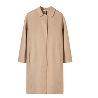 Max Mara 麦丝玛拉 Max Mara系列女士简约翻领系腰直筒大衣90161599000-044 浅驼色38