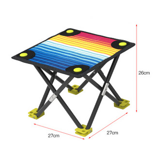 凯速 折叠椅折叠凳户外马扎 简易钓鱼椅 便携式户外小凳子马扎 MZ28 彩虹款