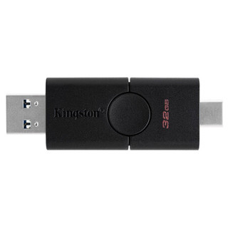 Kingston 金士顿 DataTraveler系列 DTDE USB3.2 U盘 黑色 32GB USB/Type-C