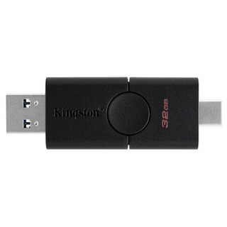 Kingston 金士顿 DataTraveler系列 DTDE USB3.2 U盘 黑色 32GB USB/Type-C