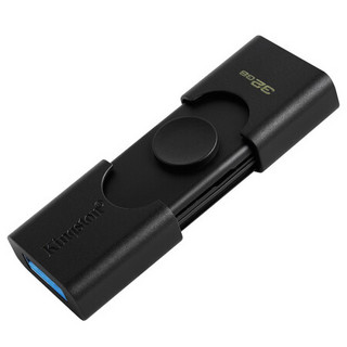 Kingston 金士顿 DataTraveler系列 DTDE USB3.2 U盘 黑色 32GB USB/Type-C
