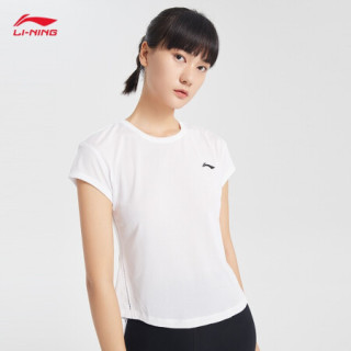 商品李宁短袖t恤2020训练系列女子速干凉爽修身短袖t恤atsq086