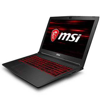 MSI 微星 GV62 15.6英寸 游戏本 黑色(酷睿i5-8300H、GTX 1050 4GB、8GB、128GB SSD+1TB HDD、1080P、LED、8RC-099CN)