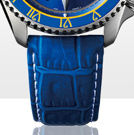 SEIKO 精工 SEIKO 5系列 SRPF17K1 42.5mm 中性机械手表 蓝盘 蓝色牛皮表带 圆形 街霸联名款