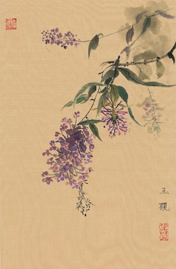 孤品花卉植物动物国画《花鸟系列之7》汪玉砚 画芯 19x28cm