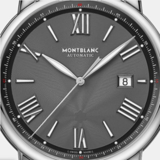 MONT BLANC 万宝龙 明星系列 U0126107 43mm 男士机械手表 灰色 银色精钢表带 圆形