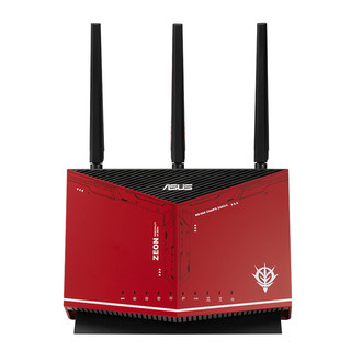 ASUS 华硕 RT-AX86U 机动战士高达版 双频5700M 家用千兆无线路由器 WiFi 6 单个装 红色