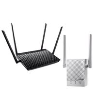 ASUS 华硕 RT-AC1200GU 1200M WiFi 5 家用路由器+RP-AC51 信号放大器 套装