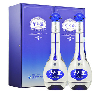 52度洋河梦之蓝M3-500ml*2瓶口感绵柔浓香型白酒酒水 猫超自营