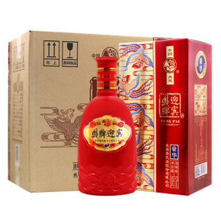 西凤酒 凤牌迎宾 豪华 52度浓香型高度白酒 500ML*6 整箱装 *2件