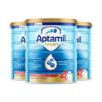 Aptamil 爱他美 金装婴儿配方奶粉 4段 900克 2岁以上3罐