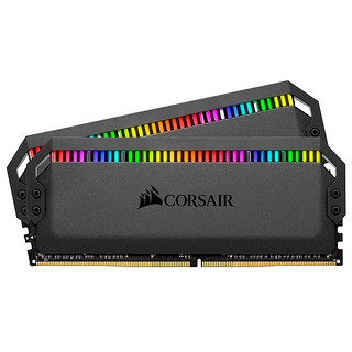 USCORSAIR 美商海盗船 统治者系列 DDR4 3000MHz RGB 台式机内存 灯条 黑色 64GB 16GBx4