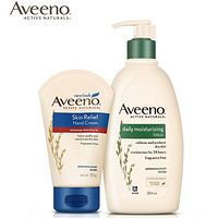 Aveeno 艾惟诺 天然燕麦保湿滋润套装（润肤乳354ml+护手霜100g）