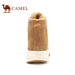 骆驼（CAMEL） 时尚潮流反绒皮男士马丁靴 A942303034 驼色 42