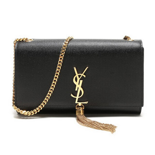 SAINT LAURENT 20fw秋冬款 女士KATE系列皮革单肩斜挎包黑色中号 354119 BOW0J 1000