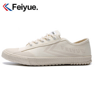 飞跃（feiyue）帆布鞋男米色休闲运动鞋街拍潮流文艺学生小白鞋 米色 44