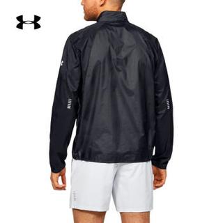 安德玛官方UA Run Impasse男子运动防护夹克Under Armour1350941 黑色001 L