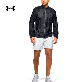 安德玛官方UA Run Impasse男子运动防护夹克Under Armour1350941 黑色001 L