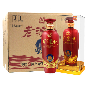 泸州老窖老泸州臻传52度白酒500ml6整箱装内含礼品袋2件