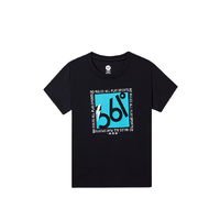 361° 儿童logo款短袖T恤 经典黑 130cm