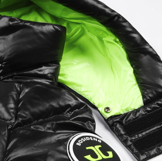 bosideng波司登设计师系列男女款长款羽绒服b00143440黑色电光绿160