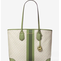 MICHAEL KORS 迈克·科尔斯 MK Eva大号logo条纹托特包 菜篮子