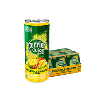 Perrier 巴黎水 菠萝芒果味饮料 250ML*24罐 