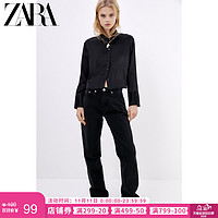ZARA 新款 TRF 女装 丝缎质感衬衫 03067433800