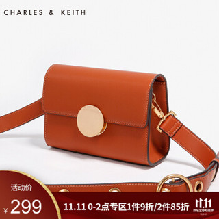 11号:CHARLES&KEITH包金属特殊搭扣迷你单肩包斜挎包女CK2-80680466 Orange橙色 *2件