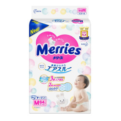 Merries 妙而舒 婴儿纸尿裤 M64片 *4件