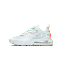 NIKE 耐克 Air Max 270 React 女士休闲运动鞋 CJ0620-100 白色/橙红/浅青色 36