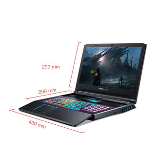 acer 宏碁 掠夺者战斧700 17.3英寸 游戏本 深渊黑(酷睿i7-9750H、RTX 2070 8G、16GB、1TB SSD+1TB HDD、1080P、IPS、144Hz、PH717-71-746G)