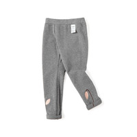 Balabala 巴拉巴拉 女童加绒打底裤 灰色 90cm
