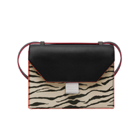 CHARLES & KEITH 女士鳄鱼纹翻盖锁扣斜挎单肩包CK2-80781000 综合色