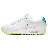 NIKE 耐克 Air Max 90 WW 女士休闲运动鞋 CK7069-100 白色/怒火蓝/荧光黄 37.5