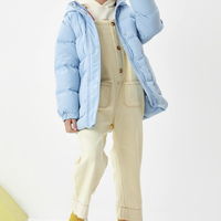 Balabala 巴拉巴拉 女童中长款连帽羽绒服