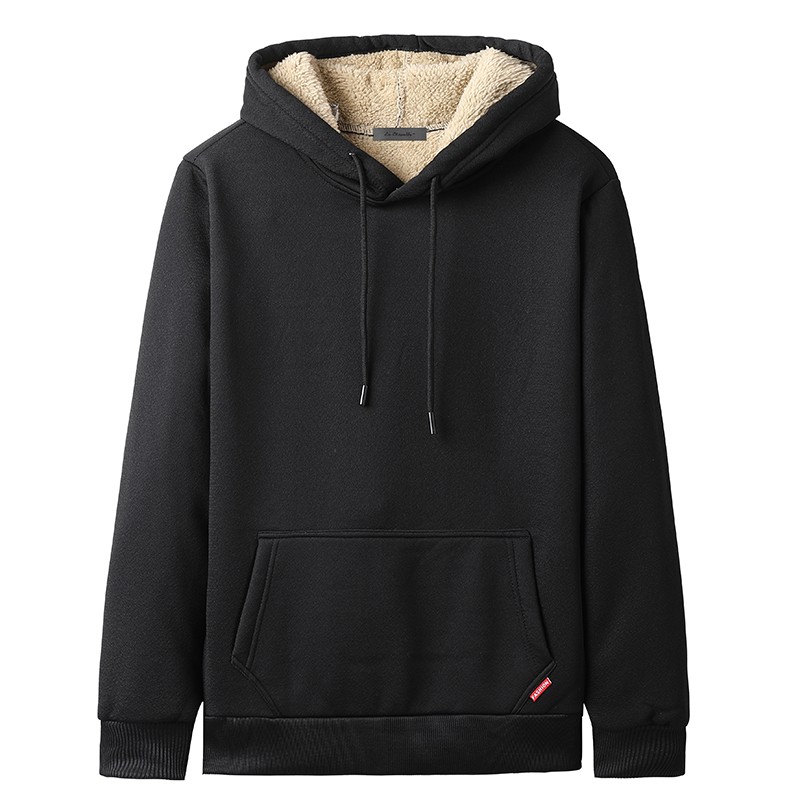 移动专享lachapelle拉夏贝尔男款加绒保暖连帽卫衣四色可选