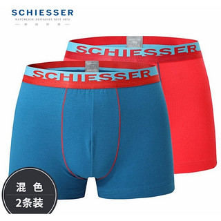 京东PLUS会员：SCHIESSER 舒雅 E5/13977T 男士混色平角内裤 2条装 *6件