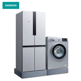 京东PLUS会员：SIEMENS 西门子 BCD-478W(KM47EA16TI)+WM10N1C80W 478升 多门冰箱+8公斤 滚筒洗衣机