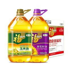 福临门 玉米油 3.68L+葵花籽油3.68L  *3件