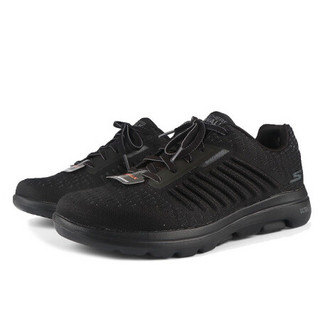 斯凯奇 SKECHERS 男子 经典休闲鞋GO WALK 5 男士绑带健步鞋 661035/BBK黑色 39.5码 US7码