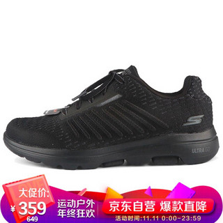 斯凯奇 SKECHERS 男子 经典休闲鞋GO WALK 5 男士绑带健步鞋 661035/BBK黑色 39.5码 US7码