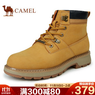 骆驼（CAMEL） 大黄靴男防滑耐磨工装英伦风百搭休闲靴 A042541564 姜黄 39