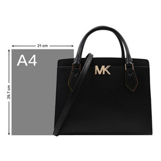 迈克·科尔斯（MICHAEL KORS） MK女包 MOTT系列牛皮革黑色单肩手提包 35T0GOXS3L BLACK