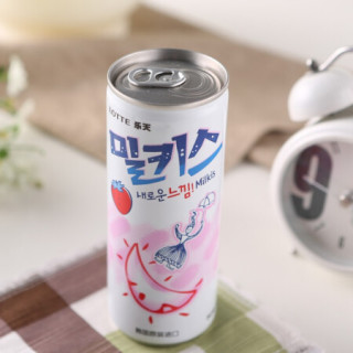 商品韩国原装进口 乐天(lotte) 妙之吻草莓味碳酸饮料250ml*6罐 组合