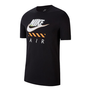 耐克NIKE 男子 休闲 短袖 TEE FTWR 2 NIKE AIR 短袖文化衫 CT6533-010  黑色  M码