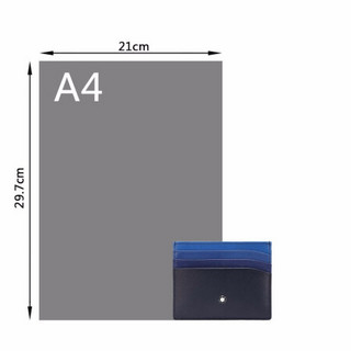 万宝龙 Montblanc 大班系列6卡位海军蓝渐变皮革卡包零钱包 126213