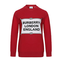 BURBERRY 博柏利 女士羊毛圆领针织衫 80252941 亮红色 XS