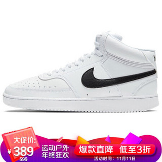 耐克NIKE 男子 板鞋 经典 板鞋 COURT VISION MID 休闲鞋 CD5466-101白色42码